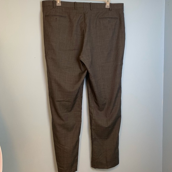 Lauren Ralph Lauren dark gray thin knit 100% wool flat front men’s pants Sz 40 - Picture 4 of 9